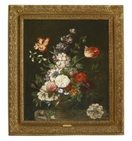 Lot 509 - Manner of Jan Van Os
A STILL LIFE OF FLOWERS IN A VASE ON A LEDGE
Oil on canvas
61 x 48cm