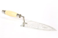 Lot 233 - A silver presentation cake slice with ivory handle