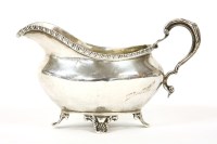 Lot 228 - A silver sauce boat