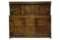 Lot 573 - A large 17th century style court cupboard