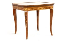 Lot 611 - A modern inlaid games table