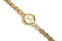 Lot 133 - A ladies 9ct gold Rotary mechanical bracelet watch