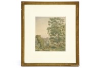 Lot 497 - William Summers
HILLY LANDSCAPE WITH CASTLE IN DISTANCE AND SHEEP TO THE FORE
Watercolour
Signed lower right
37cm x 31cm