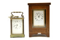 Lot 273 - An antique English carriage clock