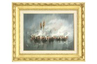 Lot 484 - Ben Maile (1922-2017)
'BATTERY BOMBARDMENT'
Signed l.r.