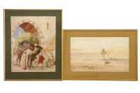 Lot 517 - ...Greig
 2 LOADED CAMELS WITH FIGURES GOING THROUGH AN ARCHWAY
Signed l.r.