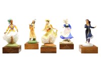 Lot 370 - A set of five Royal Doulton porcelain figures