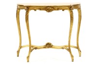 Lot 644 - A carved gilt wood console table