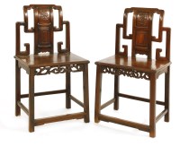 Lot 425 - A pair of Chinese side chairs