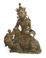Lot 233 - A Chinese gilt bronze bodhisattva
