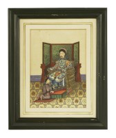 Lot 410 - Two Chinese pith paper paintings