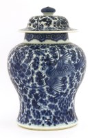 Lot 70 - A Chinese blue and white jar and cover