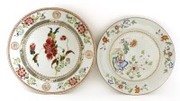 Lot 684 - Two Chinese famille rose plates