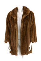 Lot 362C - A mink fur jacket with large lapel collar