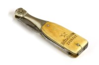 Lot 196 - A Moet et Chandon horn handled corkscrew and knife