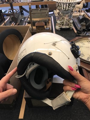 Lot 170 - A US Sierra Parachutist Bone Dome style helmet