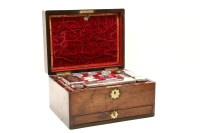Lot 222 - A Victorian rosewood vanity case
