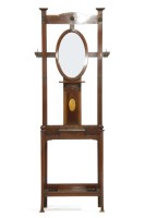 Lot 649 - An Edwardian inlaid mahogany hallstand