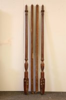 Lot 542 - A pair of George III bed posts