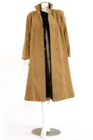 Lot 433A - A Cojana London tan suede mid-length coat