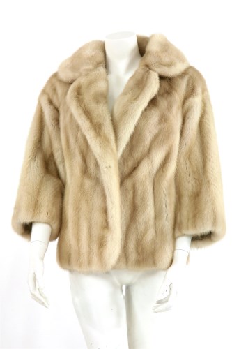 Lot 362 - A cream mink fur coat
