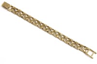 Lot 149 - A 9ct gold curb and diagonal bar link  bracelet