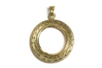 Lot 73 - A 9ct gold circular coin mount