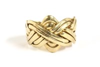 Lot 74 - A gentlemen's 9ct gold eight row puzzle ring