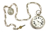 Lot 98 - A silver open faced pocket watch