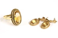 Lot 79 - A Dutch gold single stone citrine ring