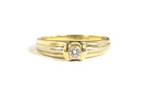 Lot 86 - A two colour gold single stone diamond ring