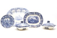 Lot 437 - A group of 19th century blue and white transfer printed wares