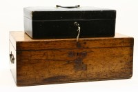 Lot 408A - A 19th century leather document box
