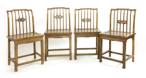 Lot 444 - A set of four Chinese side chairs