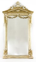 Lot 642A - A gold and silvered pier mirror