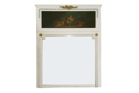 Lot 589 - A 19th century large white painted mirror