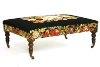 Lot 628 - A large embroidered stool