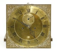 Lot 772 - A oak and mahogany crossbanded longcase clock