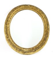 Lot 754 - A carved and gesso oval frame