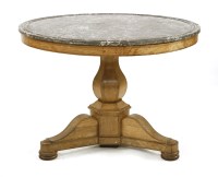 Lot 877 - A French Empire oak centre table