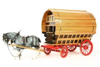 Lot 369A - A model of a Romany caravan and horse