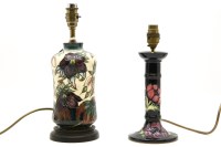 Lot 470 - Two Moorcroft lamp bases