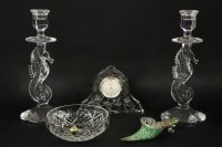 Lot 288 - A pair of Waterford crystal candlesticks