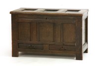 Lot 568 - A 19th century oak mule chest