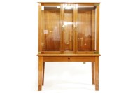 Lot 585 - A mahogany display cabinet