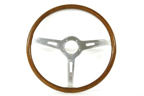 Lot 320 - A Spyder wood mounted steering wheel
