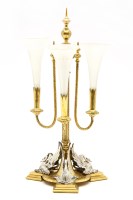 Lot 173 - A gilt and silvered metal epergne