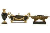 Lot 330 - An Empire style bronze and gilded desk stand