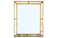Lot 633 - A Venetian design rectangular wall mirror