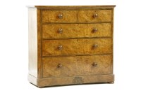 Lot 518 - A Victorian burr walnut chest